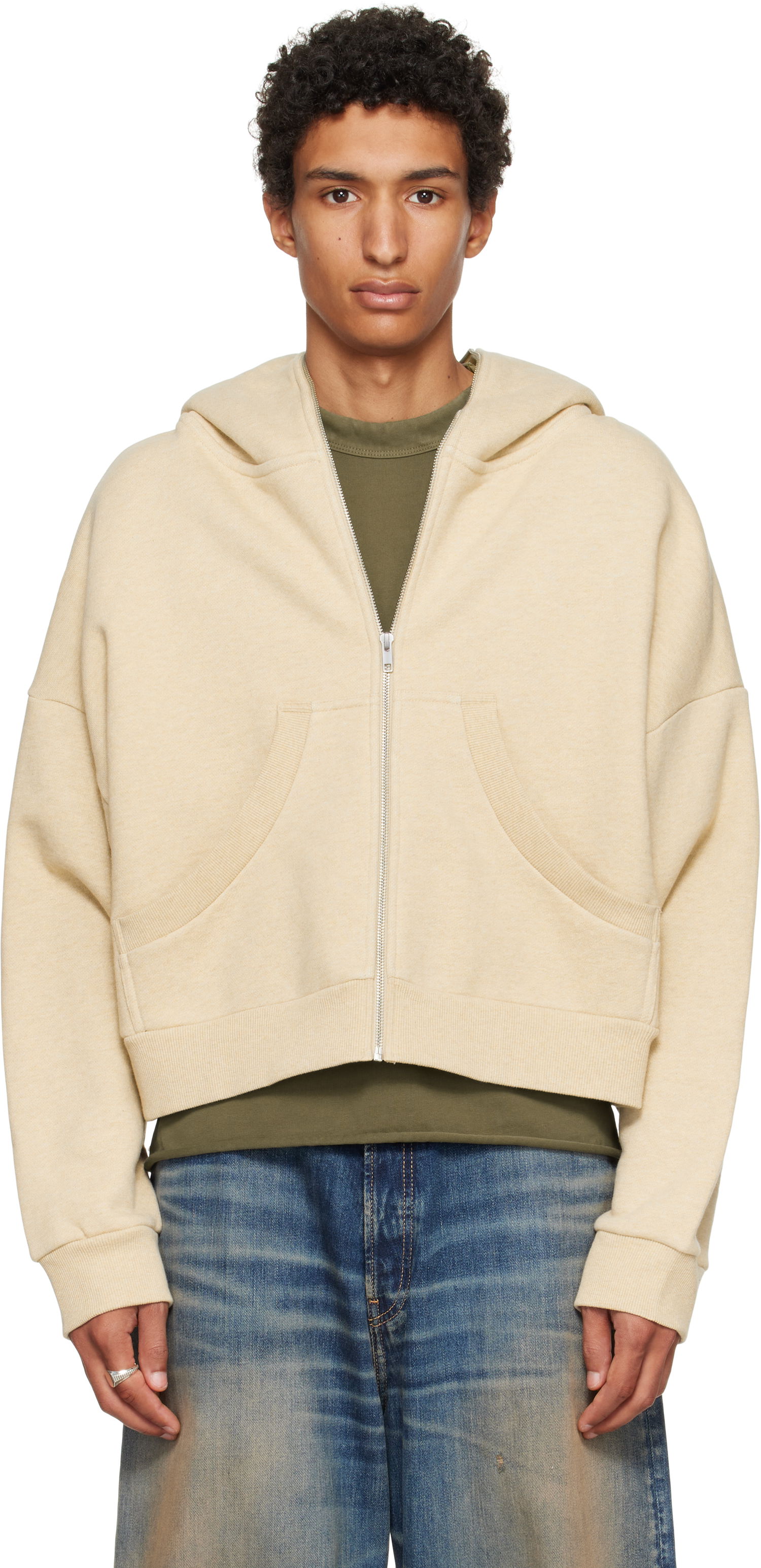 Sweatshirt Entire Studios Entire Studios Eternal Zip Hoodie Beige | ES2202TP, 0