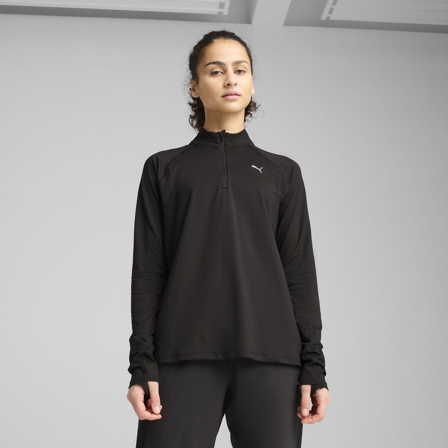 Sweatshirt Puma Run Velocity Cloudspun Quarter-Zip Top Svart | 526650_01, 0