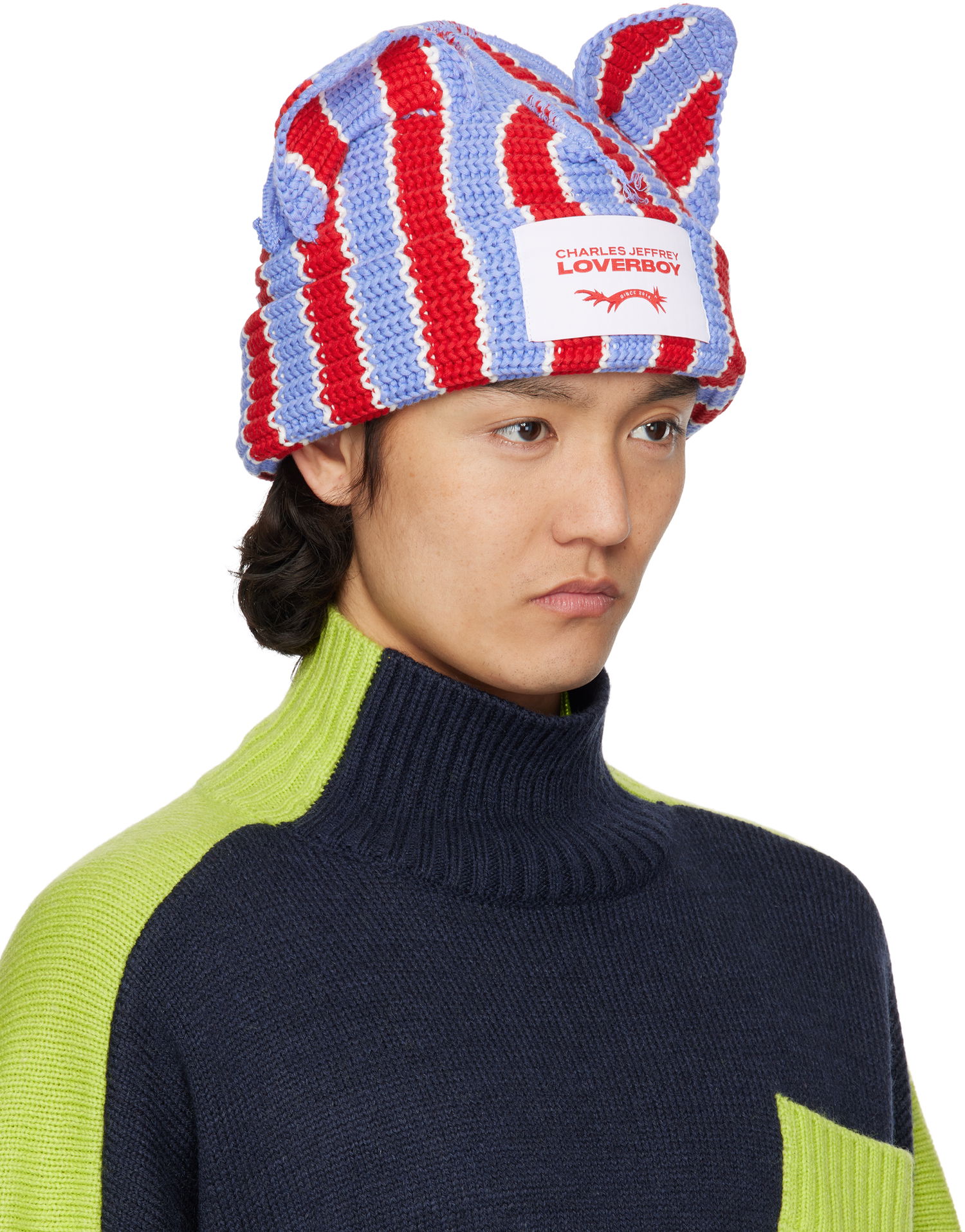 Mössa Charles Jeffrey Loverboy Charles Jeffrey LOVERBOY Chunky Knit Ears Beanie Flerfärgad | 54130307, 1