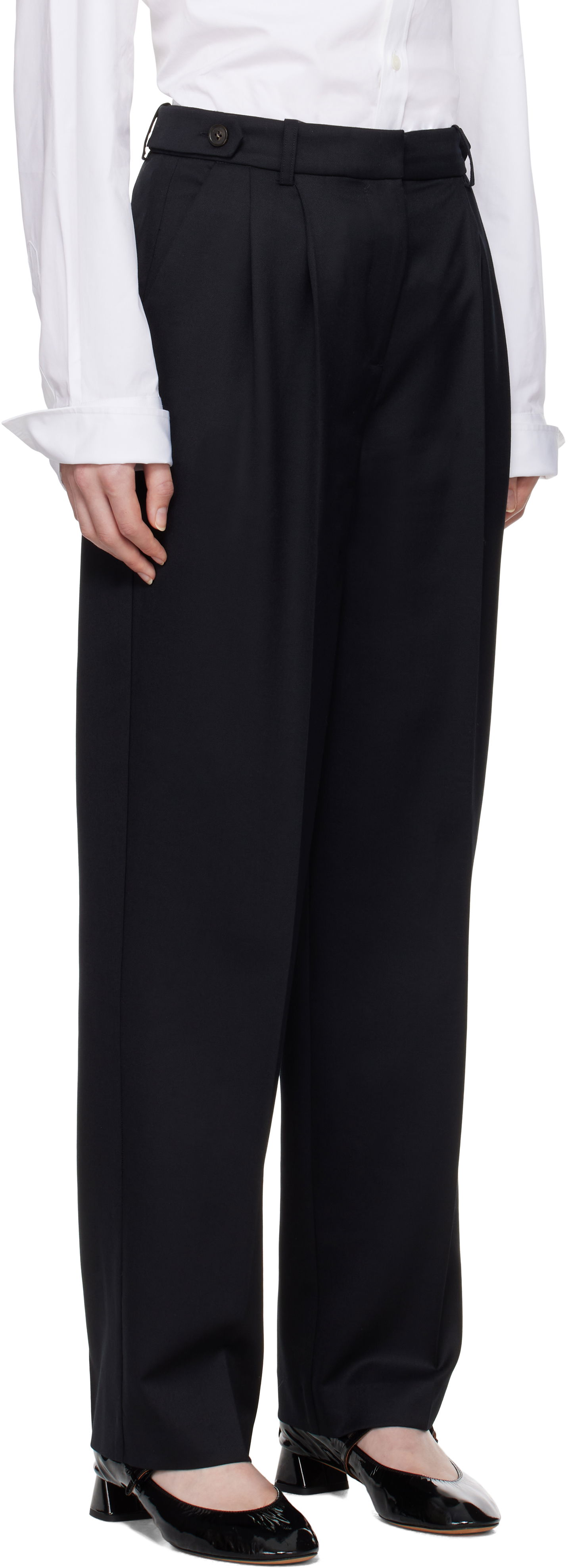 Byxor A.P.C. A.P.C. Joseon Pleated Trousers Svart | WOAPO-F08475, 1