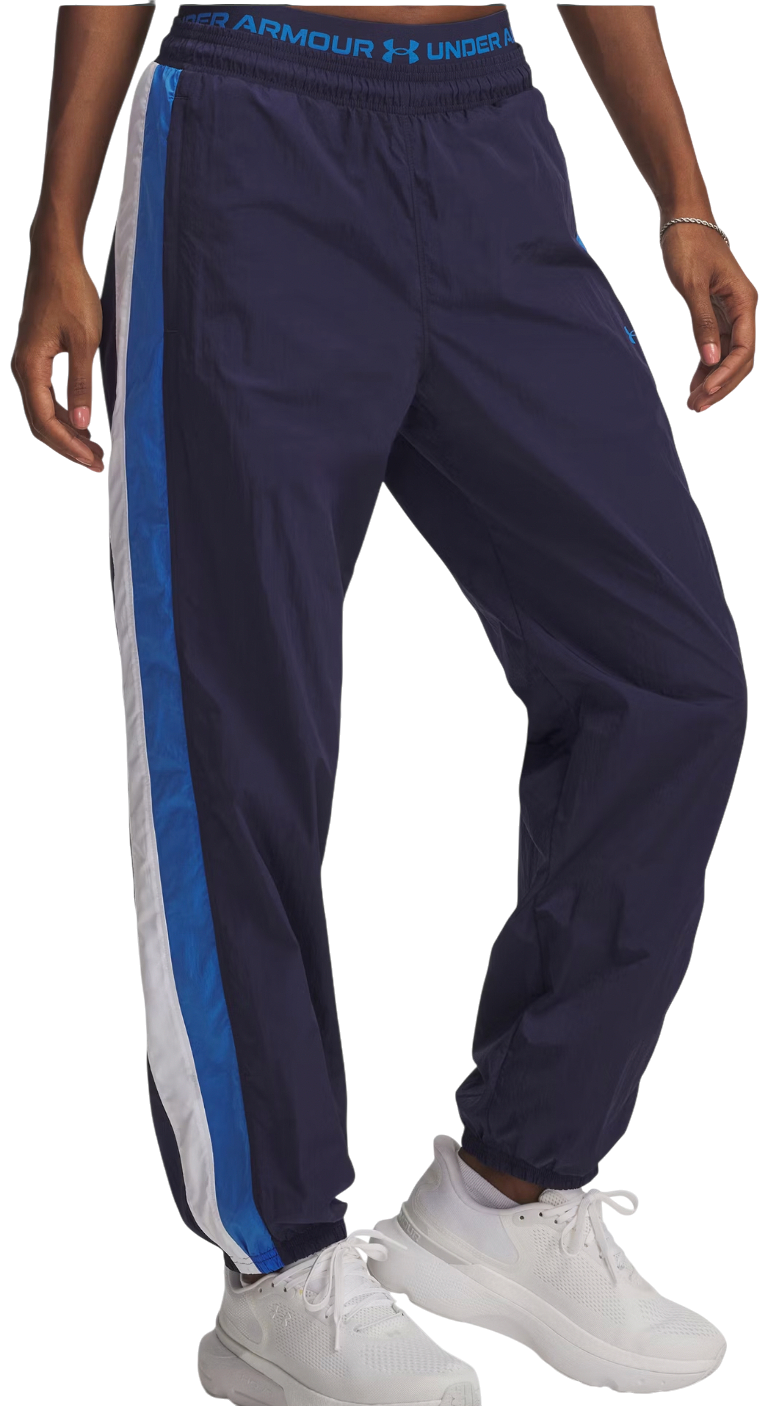 Träningsbyxor Under Armour Icon Crinkle Side-Stripe Track Pants Mörkblå | 6007112-403