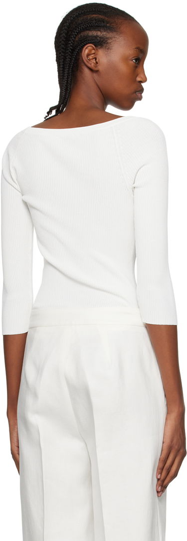 Linne Max Mara Max Mara Saturno Long Sleeve T-Shirt Vit | 2313610632600 MM12121, 2