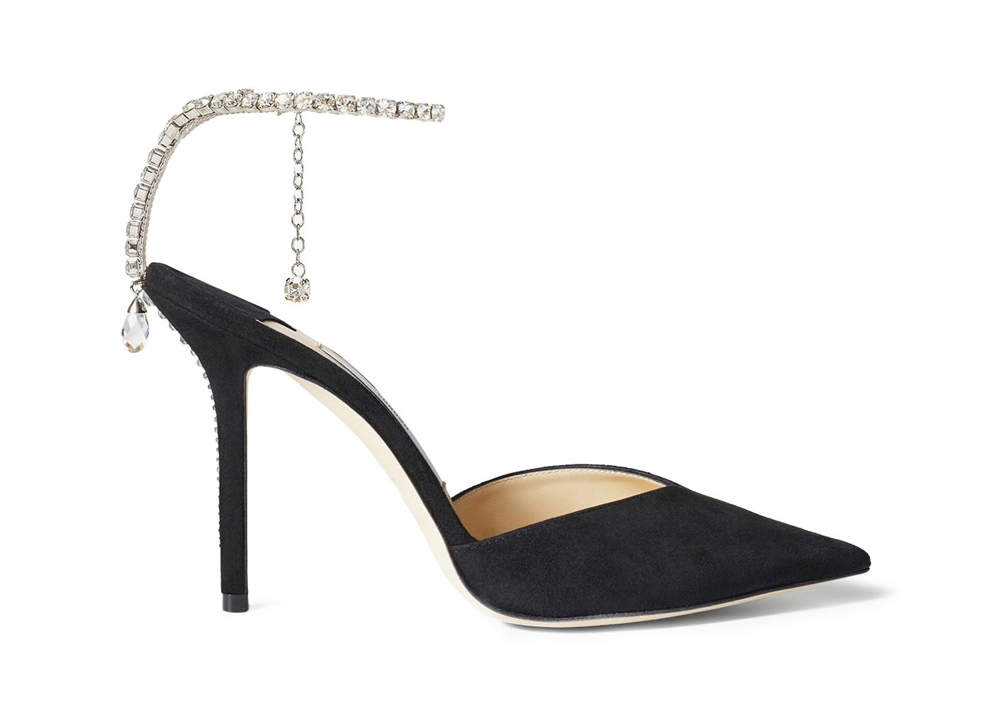 Sneakers och skor Jimmy Choo Crystal Embellished Black Suede Pumps Svart | SAEDA100EWA-Black, 0
