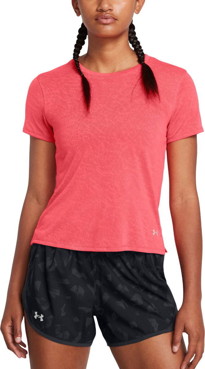 T-shirt Under Armour UA Launch Camo Shortsleeve Rosa | 1386337-713