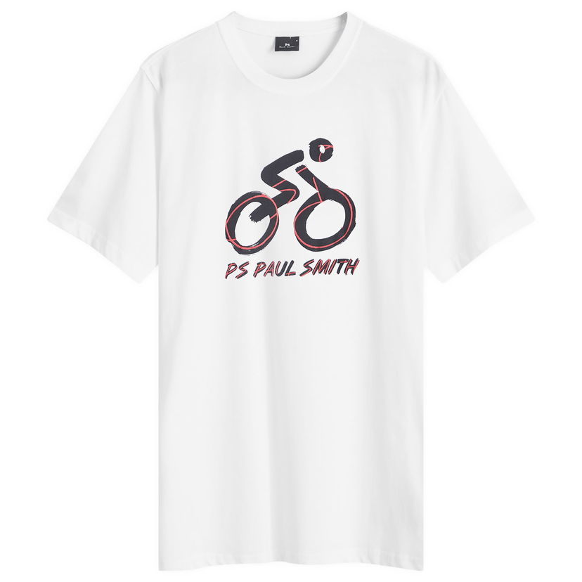 T-shirt Paul Smith PS Paul Smith Bike Graphic T-Shirt, Size Large Vit | M2R-011R-PP4960-01