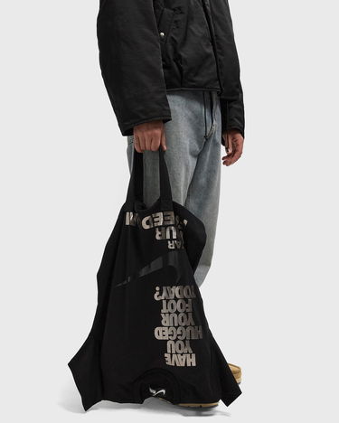 Tygpåse Comme des Garçons Slogan Print T-Shirt with Handles Svart | 1P-K203-W25-1, 2