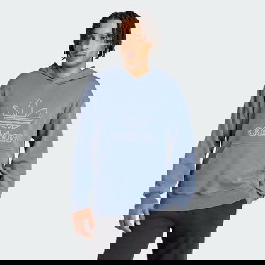 Sweatshirt adidas Originals Adicolor Outline Trefoil Hoodie Mörkblå | IR7991, 1