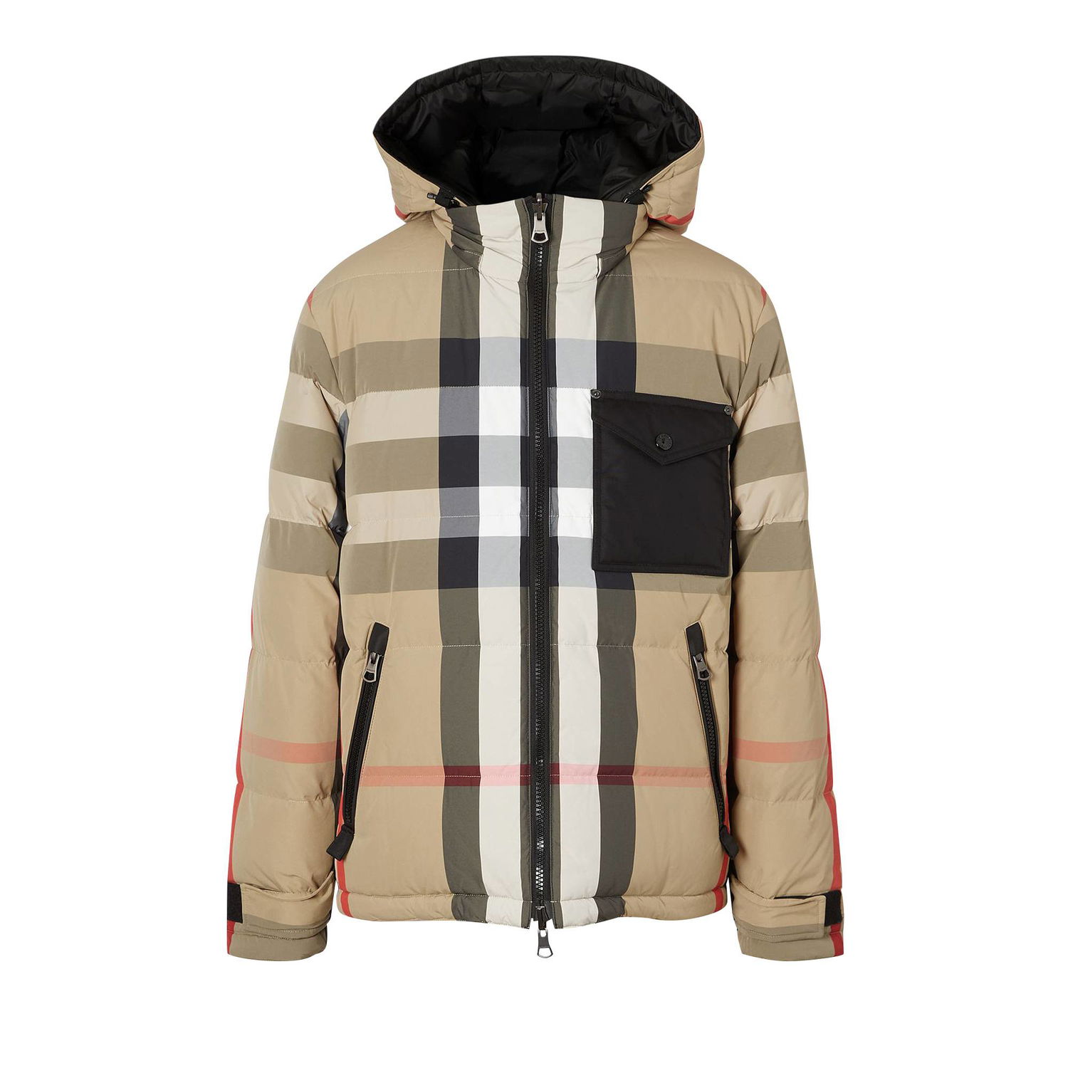 Pufferjacka Burberry Reversible Check Puffer Jacket Beige | 8033115, 1