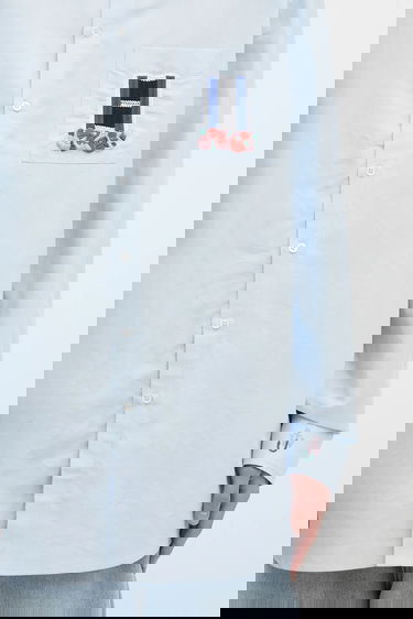 Skjorta JW Anderson JW Anderson Window Embroidery Relaxed Fit Shirt Blå | SH0352.PG1698.804, 3