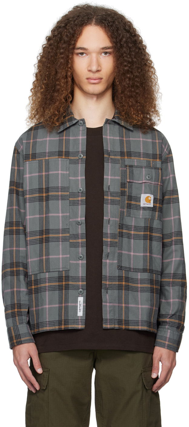 Skjorta Carhartt WIP Plaid Long Sleeve Button-Up Shirt Grön | I032903