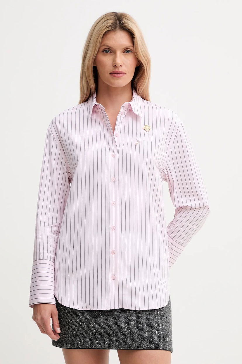 Skjorta KENZO Kenzo Relaxed Fit Striped Shirt Rosa | FF62CH2549LU
