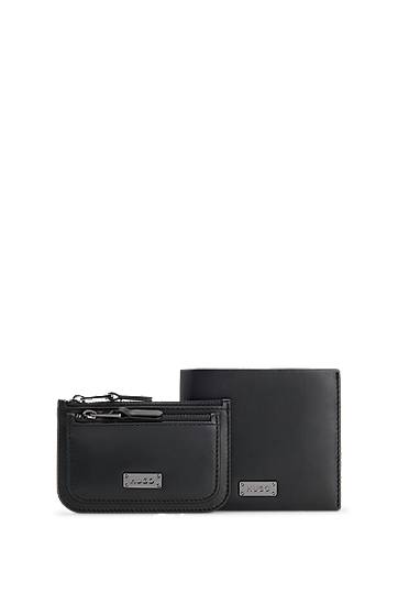 Plånbok BOSS Smooth Leather Wallet and Coin Case Set Svart | 50546130