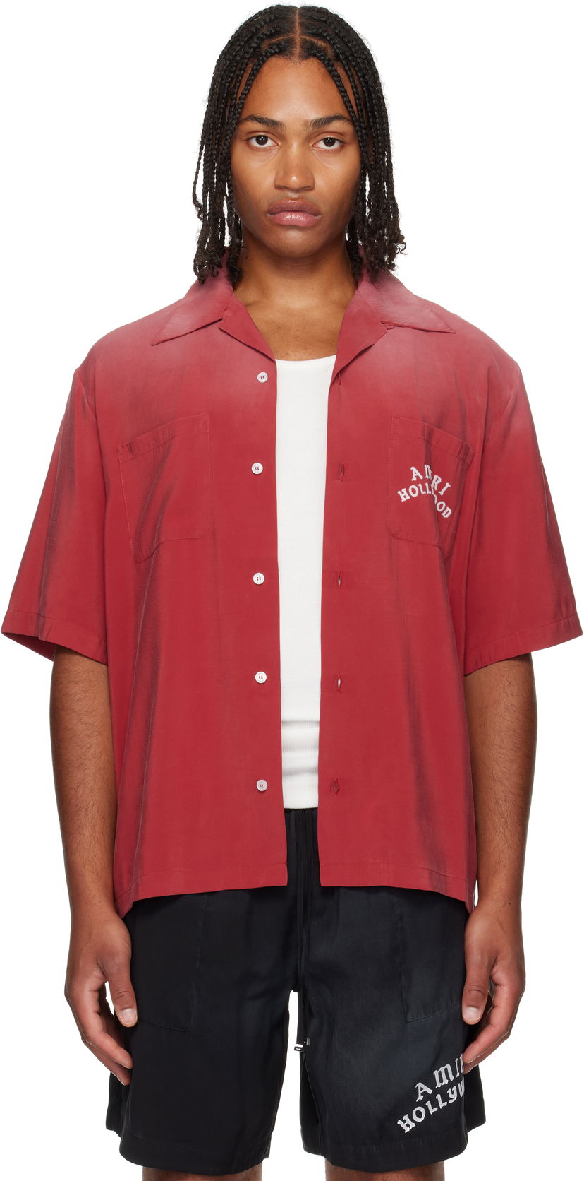 Skjorta AMIRI AMIRI Hollywood Bowling Shirt Röd | AMSTCA1154