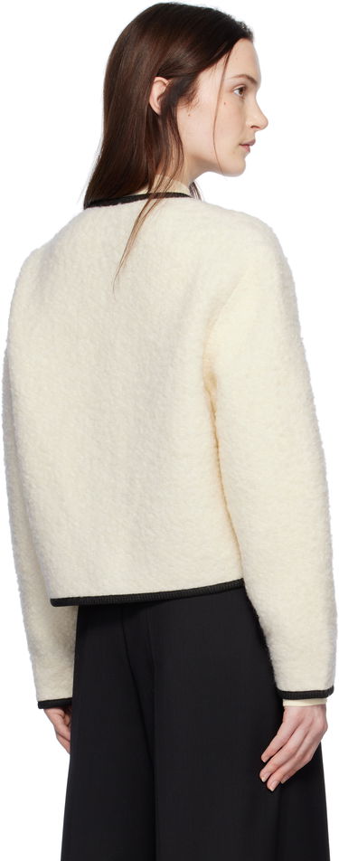Jacka Anine Bing Boucle Buttoned Jacket Vit | A-01-10223-IVY26, 2