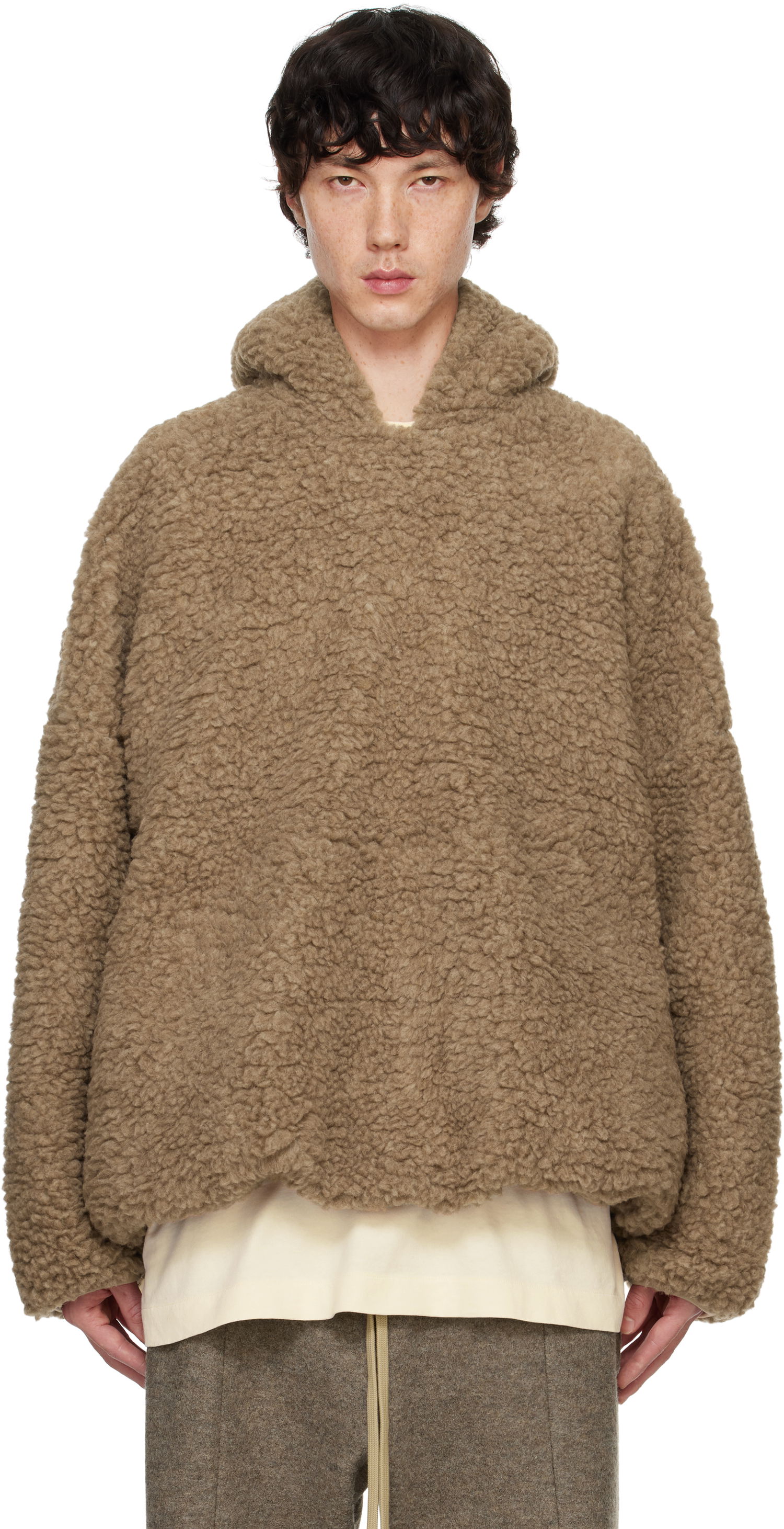 Sweatshirt Fear of God Fleece Hoodie Brun | FG24FW50-812PFL, 0