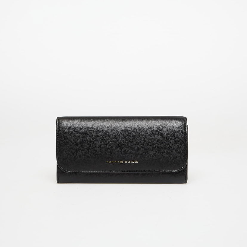 Plånbok Tommy Hilfiger Tommy Hilfiger Large Flap Wallet Svart | AW0AW17734 BDS