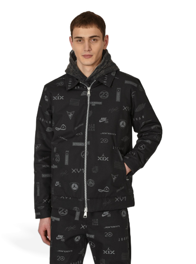 Jacka Jordan Flight Heritage Printed Jacket Svart | DV7563-010