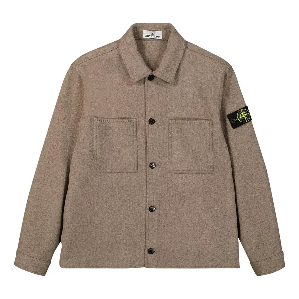 Skjorta Stone Island Stone Island Wool Over Shirt Jacket Brun | 7915Q1030-V0092, 0