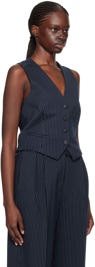 Väst rag & bone Priya Pinstripe Vest Blå | WAC23HT044LC44, 1