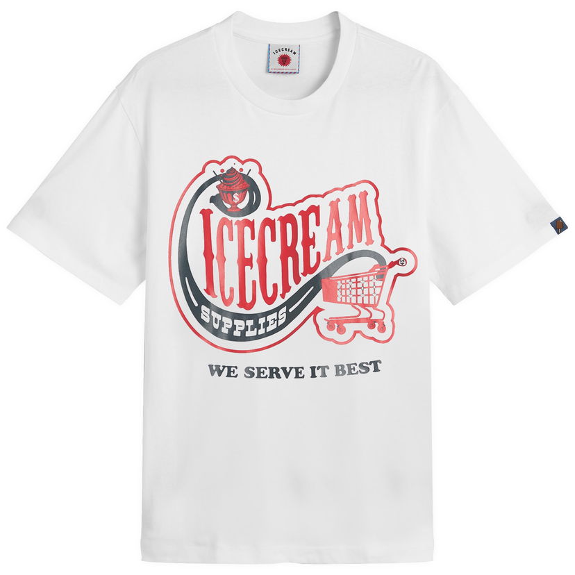 T-shirt BBC IceCream ICECREAM Convenience Store Graphic T-Shirt, Size Large Vit | IC25349-WHT