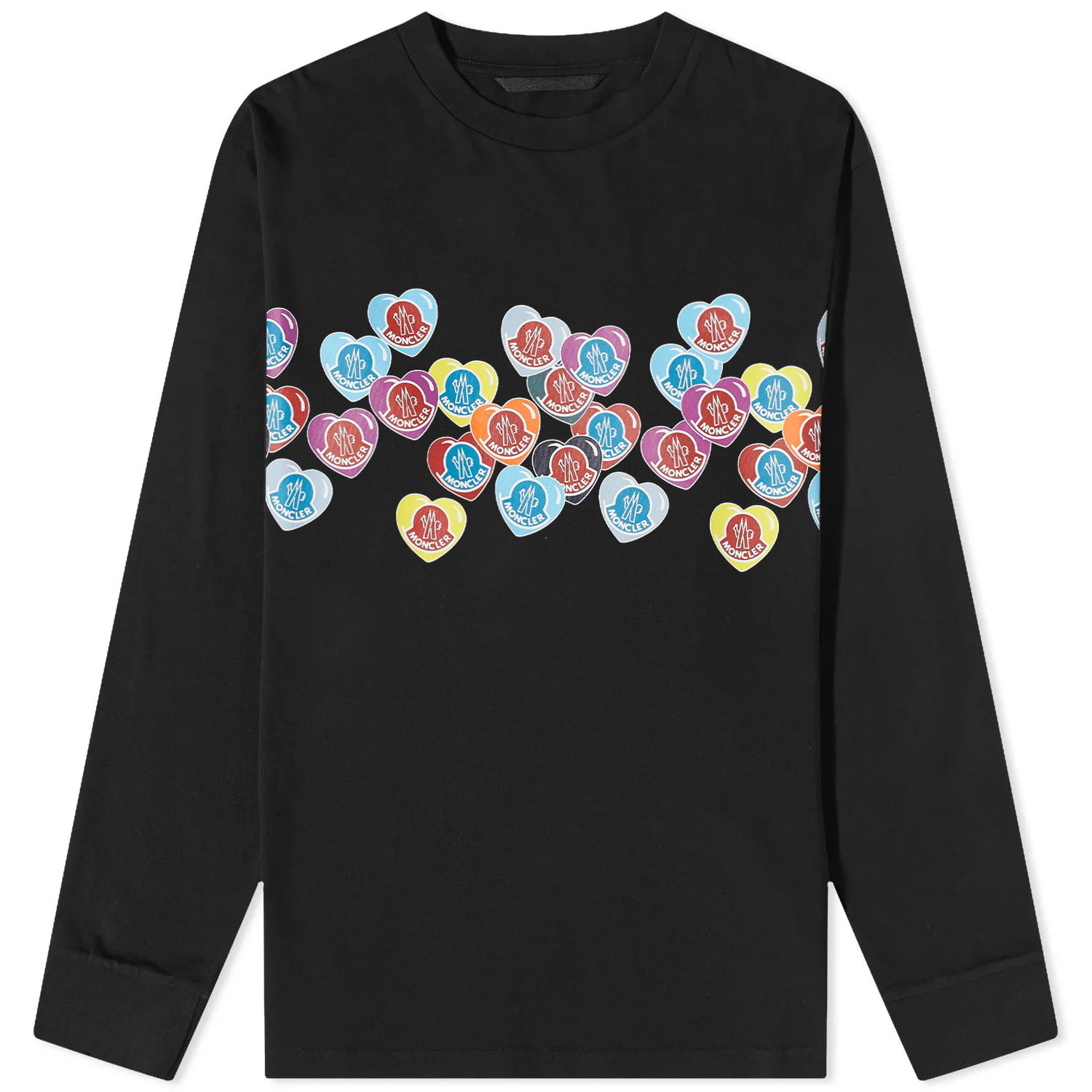 Sweatshirt Moncler Multi Heart Sweat Svart | 8D000-83927-11-999, 0