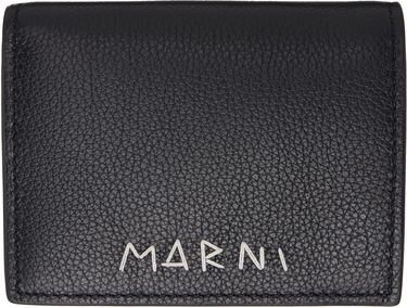 Plånbok Marni Marni Mending Embroidery Leather Bifold Wallet Svart | PFMI0098U0 P6533, 0