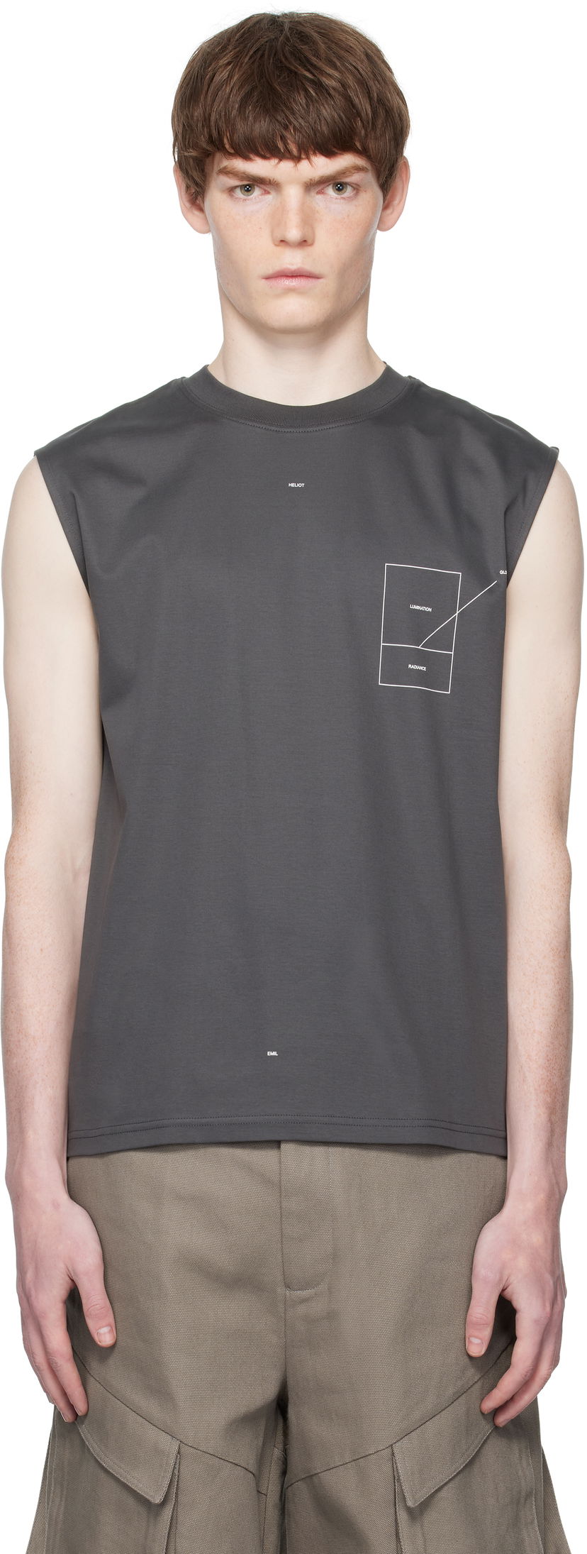 Linne HELIOT EMIL HELIOT EMIL Retina Tank Top Grå | PREAW25_M_09_145_DGY05