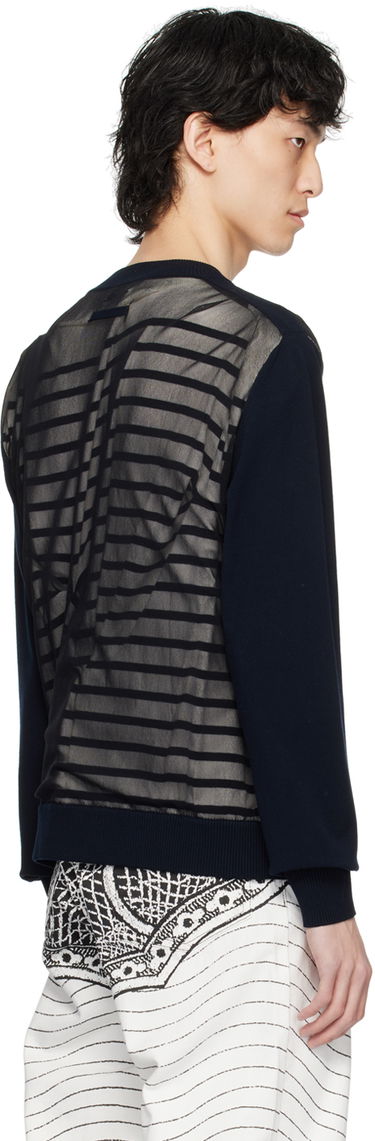 Sweater Jean Paul Gaultier Gaultier Oversized Striped Sweater Mörkblå | 24/25-U-PL046B-M064-590100, 2
