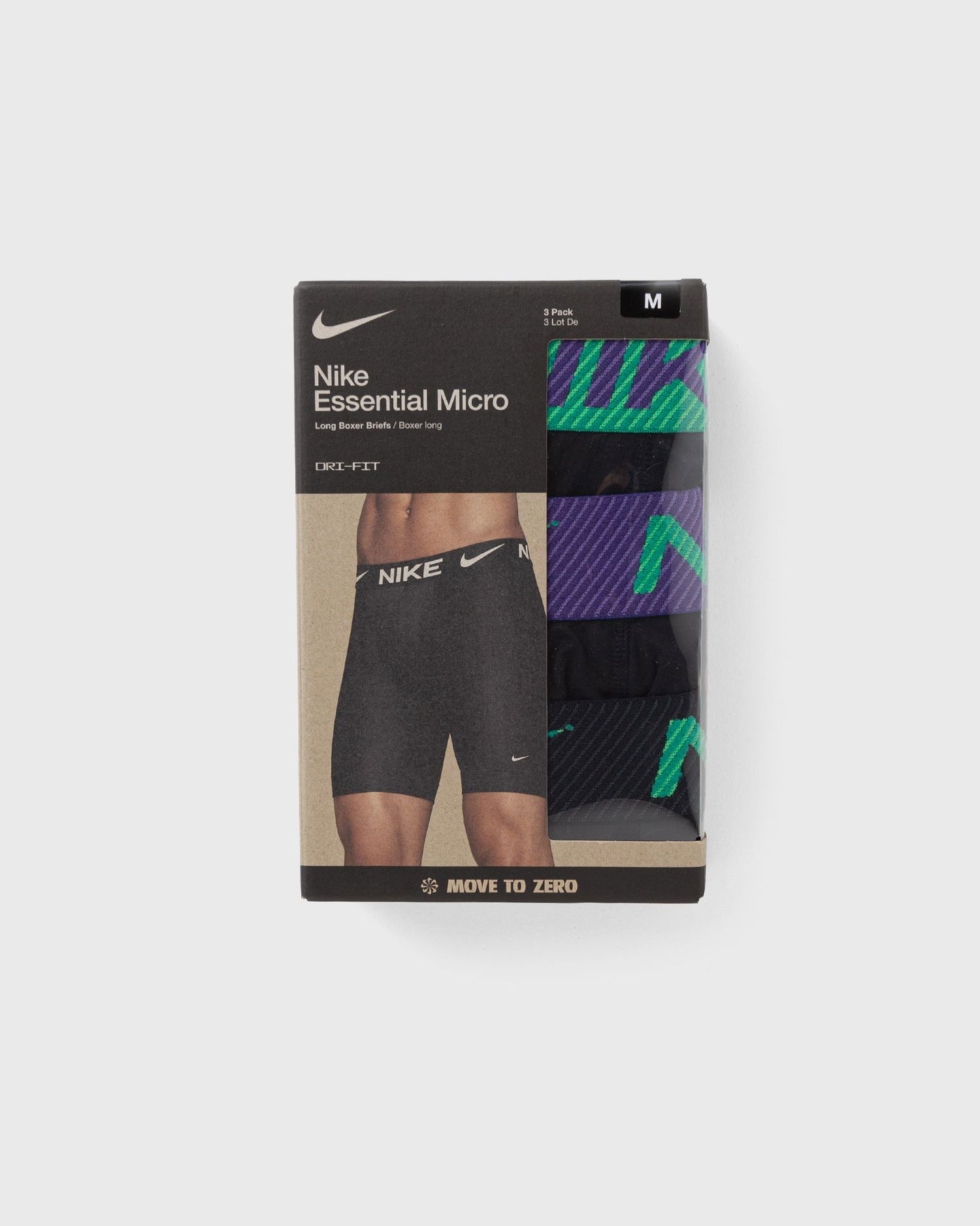 Boxare Nike Micro Boxer Brief Long 3-Pack Svart | 0000KE1158U9M, 1
