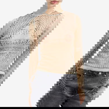 Sweater Jean Paul Gaultier Jean Paul Gaultier Long Sleeve Mesh Top Beige | 24-31-F-TO201-T571-6900, 2