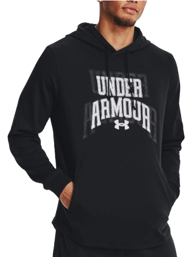 Sweatshirt Under Armour Rival Terry Graphic Hoodie Svart | 1379766-001