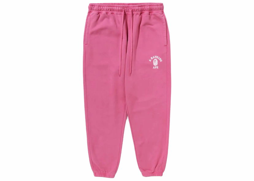 Byxor BAPE BAPE College One Point Overdye Pants Pink Rosa | 1J70-152-011