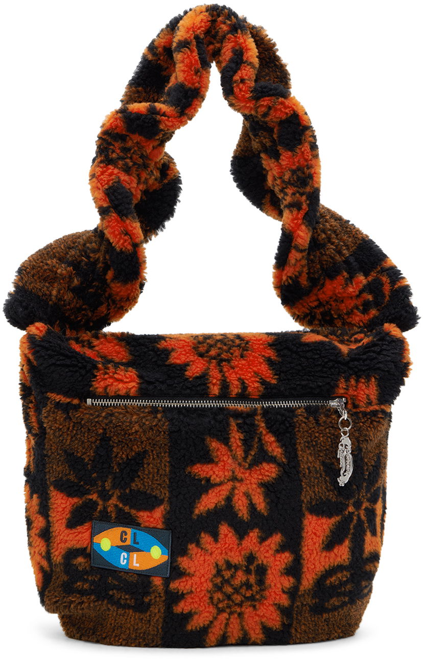 Axelväska Chopova Lowena Chopova Lowena Sunflower Fleece Shoulder Bag Orange | 1176