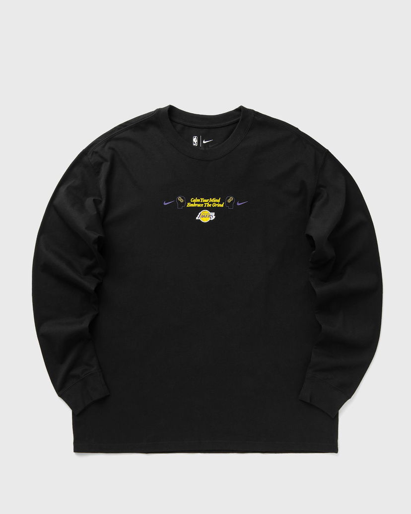 T-shirt Nike Los Angeles Lakers MAX90 Long Sleeve Sweatshirt Svart | HQ0662-010