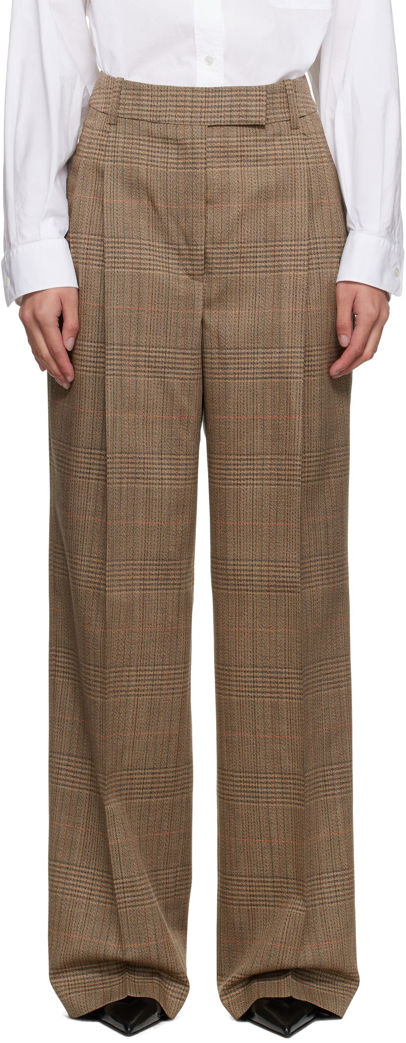 Byxor Róhe Róhe Mid-Waist Tailored Trousers Brun | 416-30-080