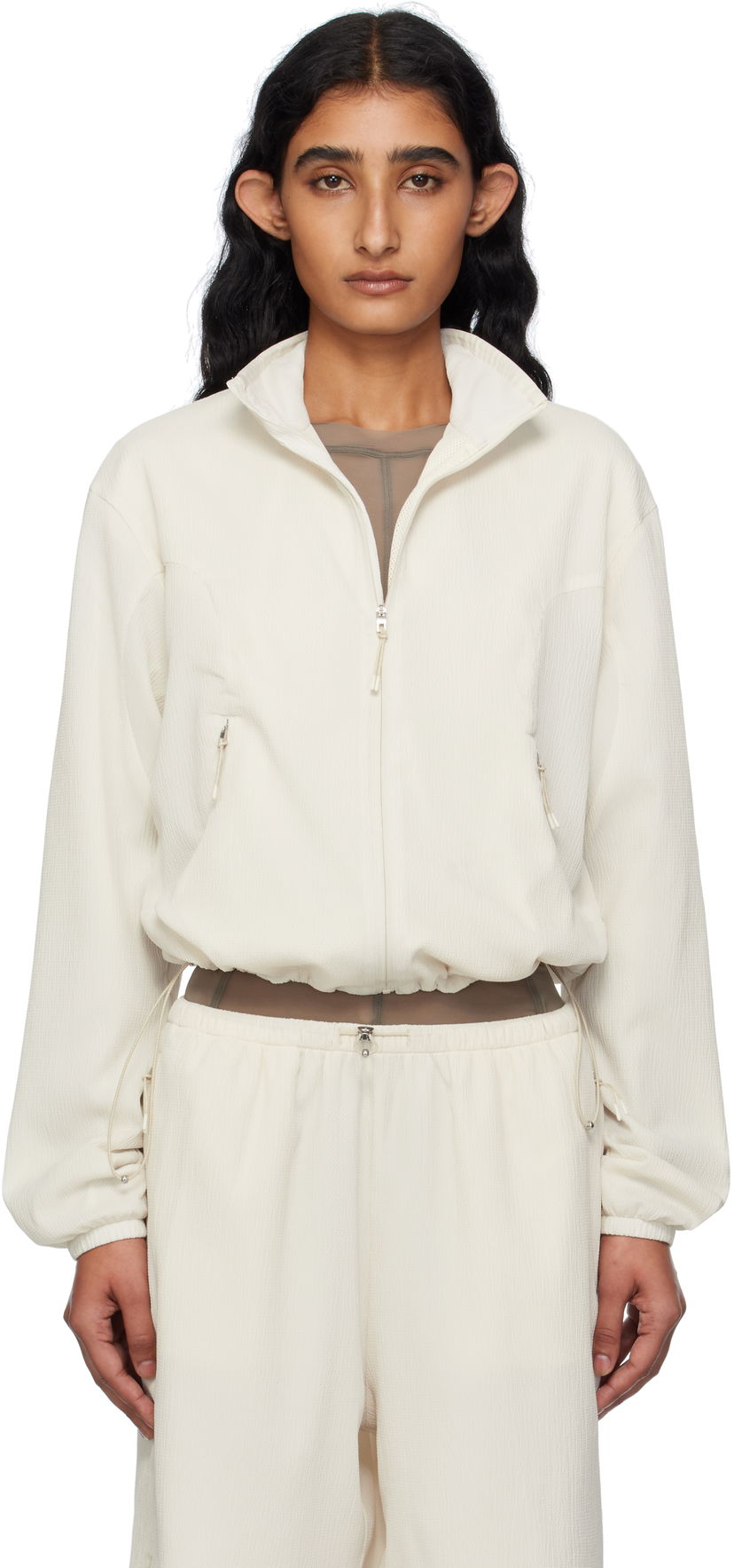 Jacka On Running Zendaya Edition Cropped Track Jacket Vit | 1WF31103504
