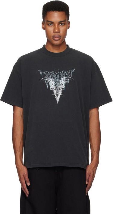T-shirt VETEMENTS Vetements Bone 'V' Graphic Regular T-Shirt Svart | UA66TR670B, 0