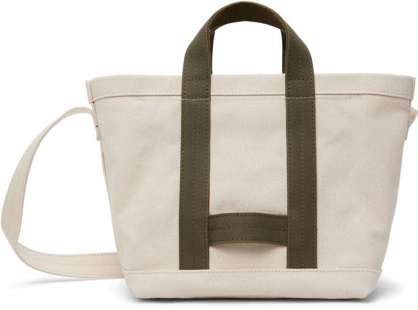 Tygpåse Comme des Garçons Comme des Garçons Shirt Canvas Tote Bag with Shoulder Strap Beige | FO-K202-051