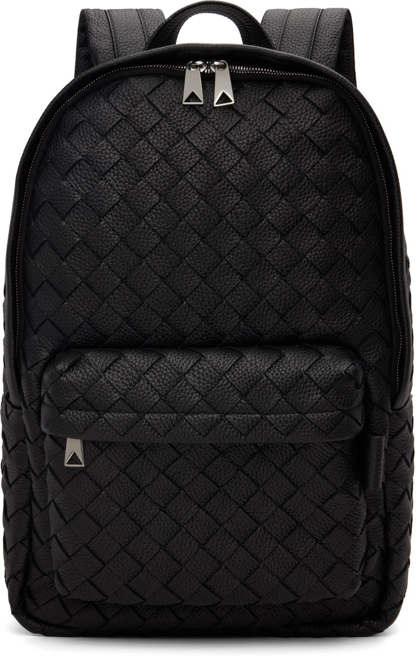 Ryggsäck Bottega Veneta Bottega Veneta Intrecciato Leather Backpack Svart | 833158V5I528803