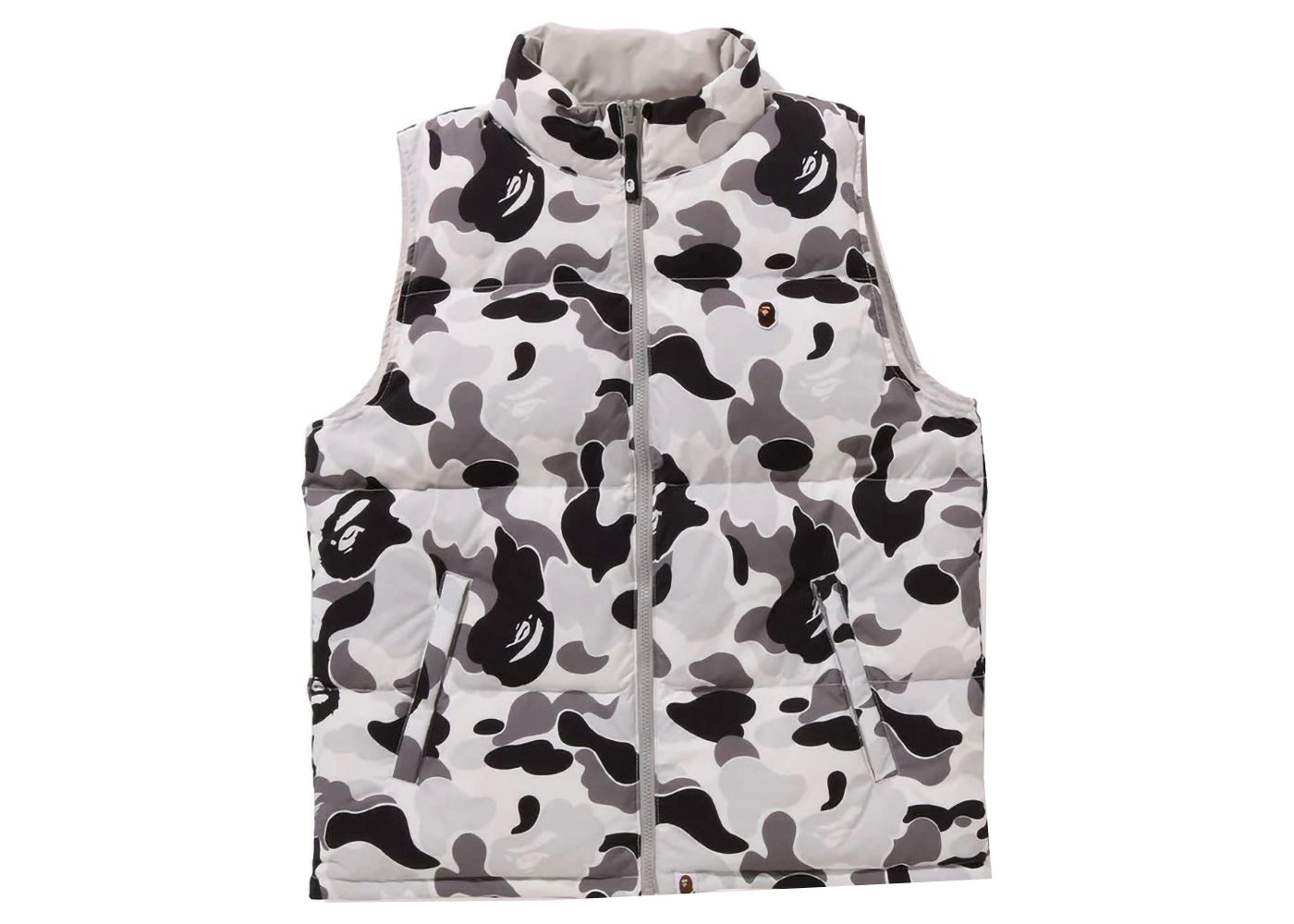 Väst BAPE BAPE ABC Camo Reversible Down Vest Gray Vit | 1J80-144-010, 0