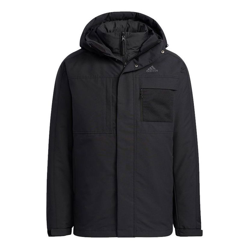 Parkas adidas Originals 3-in-1 Detachable Hooded Down Jacket Svart | H20772