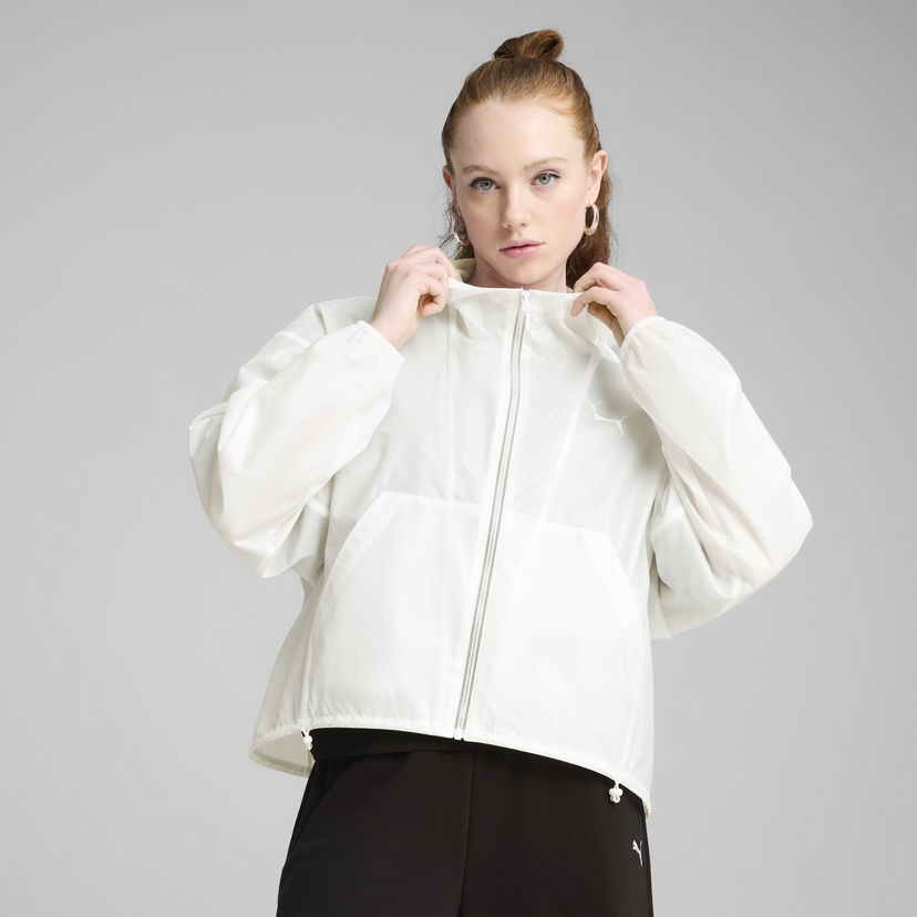 Vindjacka Puma WARDROBE ESS Women's Cropped Windbreaker Jacket Vit | 629917_02
