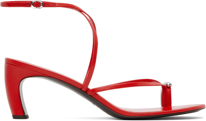 Skovård Tory Burch Tory Burch Pierced Strappy Heeled Sandals Röd | 168239-600