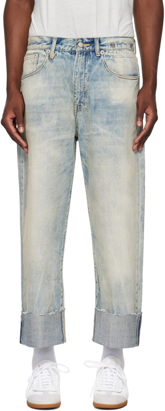 Jeans R13 R13 Cuffed X-Boyfriend Jeans Blå | R13MD111-D218C