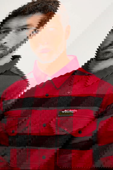 Jacka Columbia High Cascades Shirt Jacket Röd | 2138401, 3