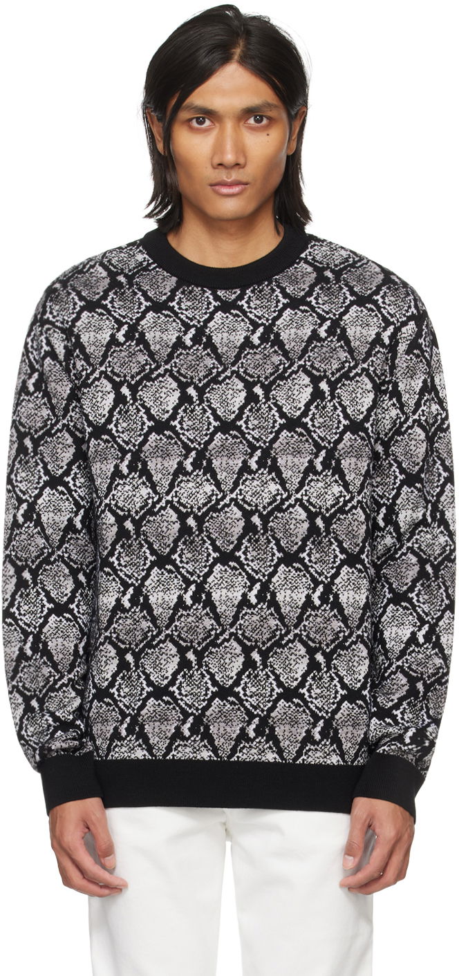 Sweater Balmain Snakeskin Sweater Grå | CH1KD000KG00