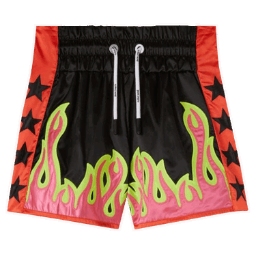 Shorts Palm Angels Burning Fighter Short Svart | PMCB028F22FAB0011032, 0