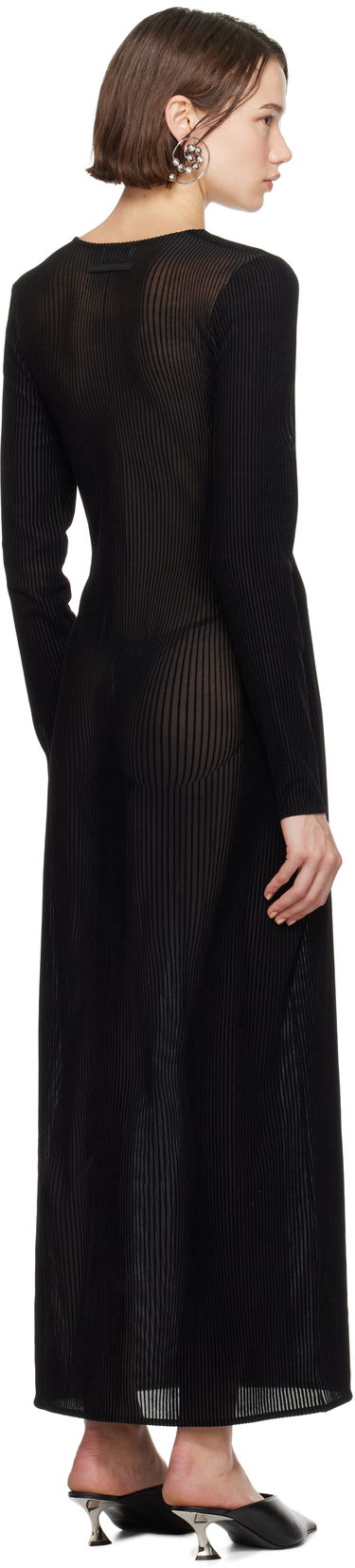 Klä Jean Paul Gaultier Gaultier Morphing Pinstripe Maxi Dress Svart | 24/31-F-RO270-T570-0000, 2