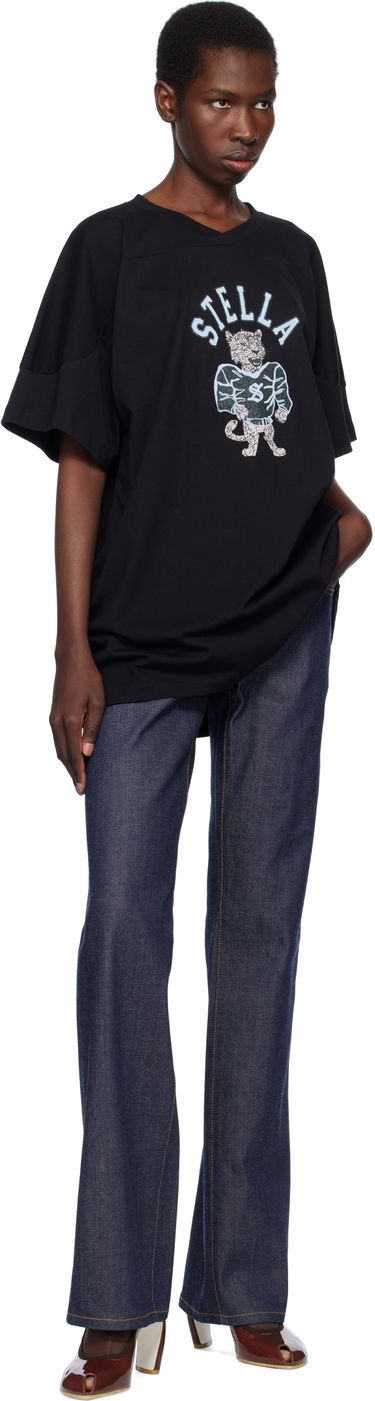 T-shirt Stella McCartney Stella McCartney Leopard Mascot T-Shirt Svart | 6J04103SQA05, 3