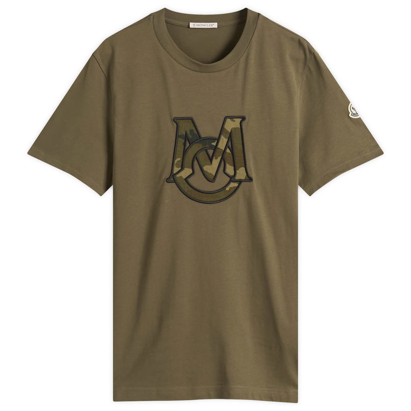T-shirt Moncler Moncler Short Sleeve Logo T-Shirt, Size Large Grön | 8C000-24-89AYY-823